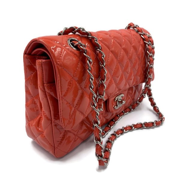 Authentic CHANEL Classic Medium Double Flap Pink Bag SHW - Picture 4 of 17